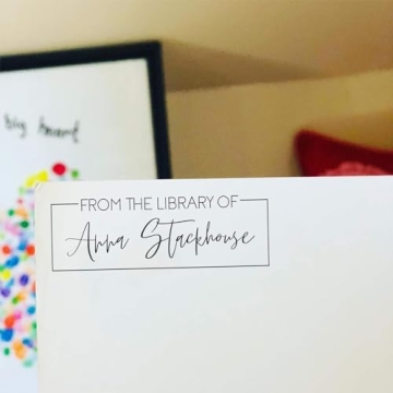 Custom Self-Inking Teacher Stamps | 49 Designs | Fun Teacher Phrases | Grading Made Easy | Classroom, Teacher and Library Book Stamps (from The Library of Fancy, Large)