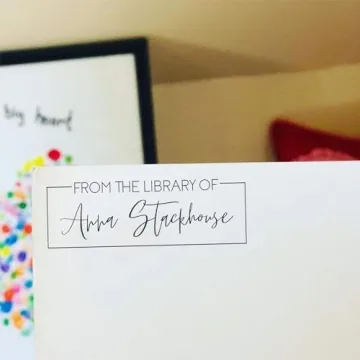 Custom Self-Inking Teacher Stamps | 49 Designs | Fun Teacher Phrases | Grading Made Easy | Classroom, Teacher and Library Book Stamps (from The Library of Fancy, Large)