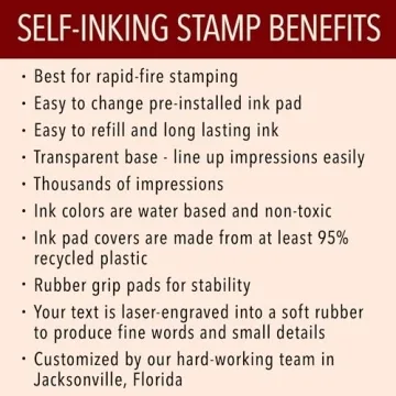 Custom Self-Inking Teacher Stamps | 49 Designs | Fun Teacher Phrases | Grading Made Easy | Classroom, Teacher and Library Book Stamps (from The Library of Fancy, Large)