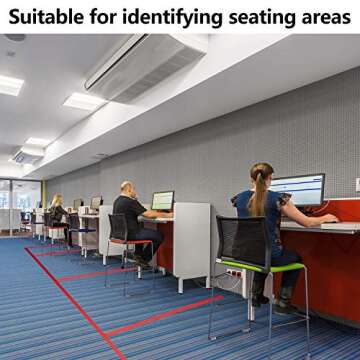 Zonon 4 Roll 100 Feet Carpet Marker Strips for Classroom Carpet Markers Nylon Strip for School Supplies Classroom Decoration Back to School Preschool Daycare Office(Red, Green, Yellow, Blue)