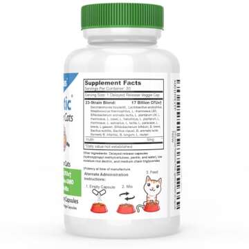 DrFormulas Nexabiotic Probiotics for Cats Powder | Treats Diarrhea for Pets with Saccharomyces Boula...