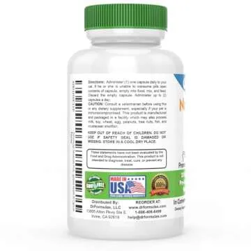 DrFormulas Nexabiotic Probiotics for Cats Powder | Treats Diarrhea for Pets with Saccharomyces Boulardii Lactobacillus Acidophilus, Best Probiotics Supplement for Digestive Health 30 Capsule