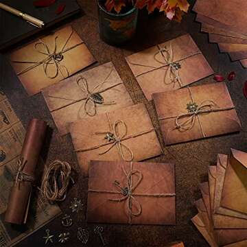 Vintage Stationary Paper and Envelopes Set, Writing Stationery Paper Letter and Envelopes Includes S...