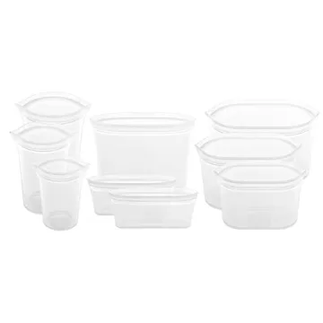 Zip Top 9 Piece Reusable Silicone Food Storage Set