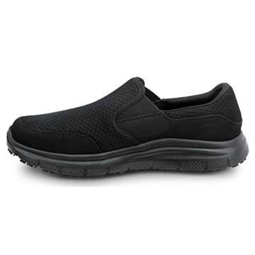 Skechers Work Ella - Women's Black, Soft Toe, MaxTrax Slip Resistant, Slip-on Athletic (8.5 M)