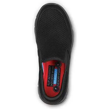 Skechers Work Ella Women's Black Soft Toe Slip-Ons
