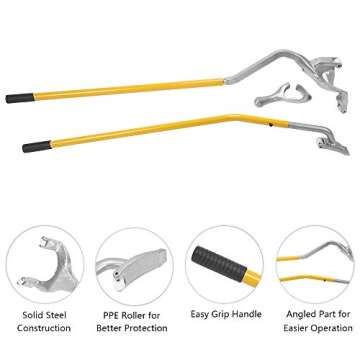 TUFFIOM Tire Mount Demount Tool Kit Steel Manual Tire Changer w/Bead Keeper, Tubeless Truck Bead Breaker, 17.5''-24'', Assembly Tool Equipped