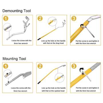 TUFFIOM Tire Mount Demount Tool Kit Steel Manual Tire Changer w/Bead Keeper, Tubeless Truck Bead Breaker, 17.5''-24'', Assembly Tool Equipped