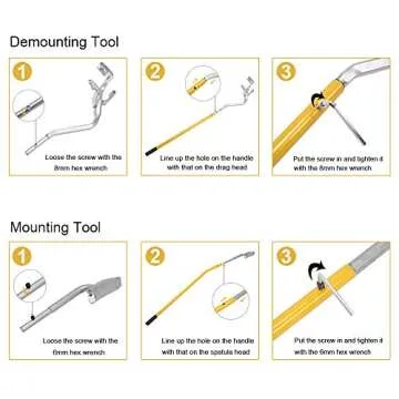 TUFFIOM Tire Mount Demount Tool Kit Steel Manual Tire Changer w/Bead Keeper, Tubeless Truck Bead Breaker, 17.5''-24'', Assembly Tool Equipped