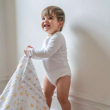 aden + anais Dream Blanket, Boutique Muslin Baby Blankets for Girls & Boys, Ideal Lightweight Newborn Nursery & Crib Blanket, Unisex Toddler & Infant Bedding, Shower & Registry Gift, Winnie The Pooh