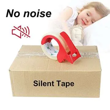 BOMEI PACK Heavy Duty Clear Packing Tape,2 Rolls with refillable Dispenser,Noiseless Packaging Tape 1.88 Inches x 55 Yards,Industrial Grade Boxes Shipping Tape for Moving,Mailing and Storages