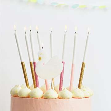 Meri Meri Glitter Dipped Birthday Candles for Cake