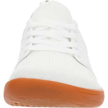WHITIN Women's Minimalist Barefoot Low Zero Drop Shoes Female Sneakers Width Ladies Size 5.5 Wide Toe Box Trail Running Zapatos De Mujer White/Gum 36