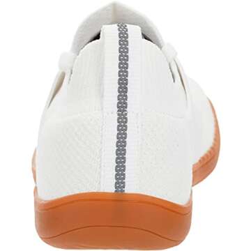 WHITIN Women's Minimalist Barefoot Low Zero Drop Shoes Female Sneakers Width Ladies Size 5.5 Wide Toe Box Trail Running Zapatos De Mujer White/Gum 36