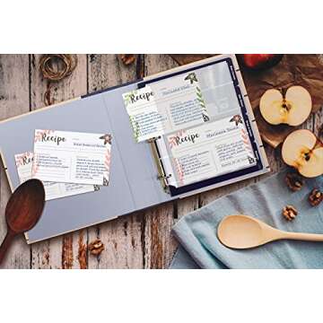 Better Kitchen Products Recipe Card Page Protectors - 100 Count, 4x6 Pockets