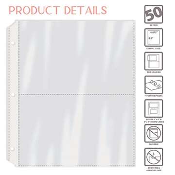 Better Kitchen Products Recipe Card Page Protectors 100 Count