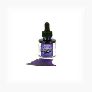 Dr. Ph. Martin's Bombay India Ink (9BY) Ink Bottle, 1.0 oz, Violet, 1 Bottle