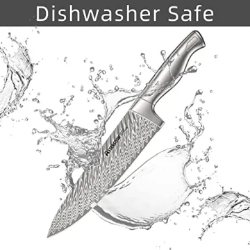 Astercook Knife Set, 15-Piece Kitchen Knife Set with Block, Built-in Knife Sharpener, German Stainless Steel Knife Block Set, Dishwasher Safe