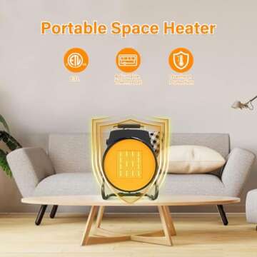 Karveden Outdoor Heater for Patio, Portable Space Electric Heater for Indoor Use, Super Long Cord, O...