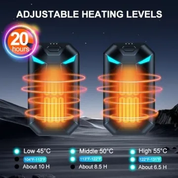 Hand Warmers 2 Pack with 3 Heat Settings for Winter Outdoor Activities