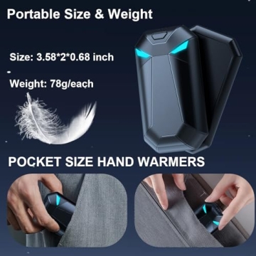 Hand Warmers 2 Pack with 3 Heat Settings for Winter Outdoor Activities