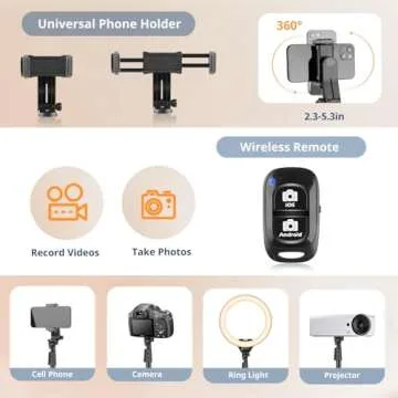 Eicaus 14'' Foldable Ring Light with 67'' Tall Phone Tripod, Selfie Light with Remote for Video Recording, Live Streaming, Makeup, TIK Tok, Big Ringlight with Tripod for iPhone, Android, Camera