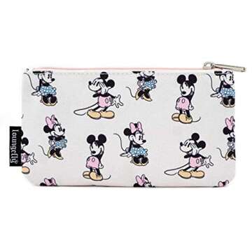 Loungefly Disney Mickey and Minnie Mouse All Over Print Cosmetic Bag Pouch