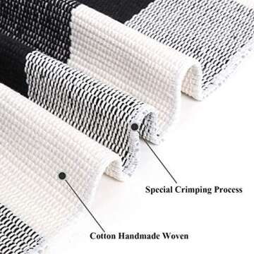 KIMODE Buffalo Plaid Outdoor Rug Runner Doormat - Stylish & Durable