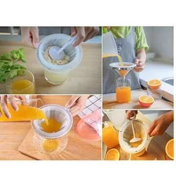 Lakatay Stainless Steel Kitchen Funnel with Strainer