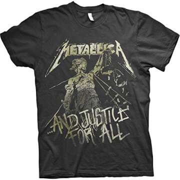 Metallica 'Justice Vintage' (Black) T-Shirt (Medium)