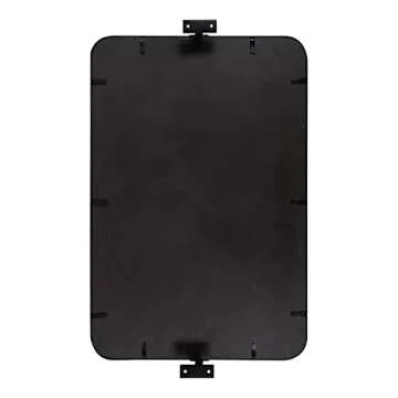 Kate and Laurel Elijah Modern Rectangular Pivot Wall Mirror, 32 x 20, Black, Decorative Adjustable Mirror for Wall