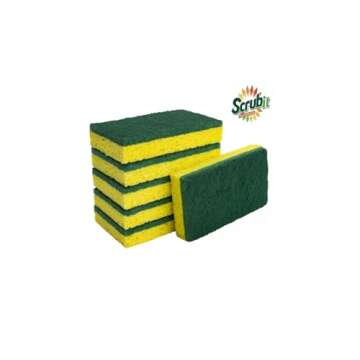 SCRUBIT Heavy Duty Scrub Sponges - Dishwashing Sponge Along with A Tough Scouring Pad - Ideal for Cl...