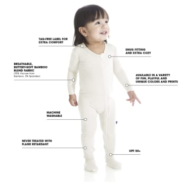 KicKee Dream Footies Soft Bamboo Baby Pajamas with Zipper