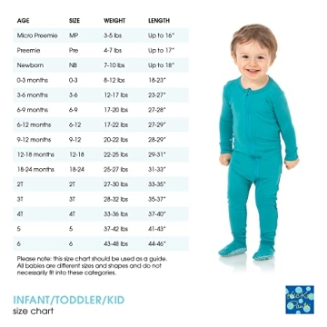 KicKee Dream Footies Soft Bamboo Baby Pajamas with Zipper