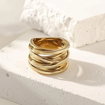 Jinbaoying Knot Cross Ring Enhancers for Women - Fashion Jewelry