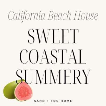 Sand + Fog Scented Candle - California Beach House – Additional Scents and Sizes – 100% Cotton Lead-Free Wick - Luxury Air Freshening Jar Candles - Perfect Home Decor – 12oz