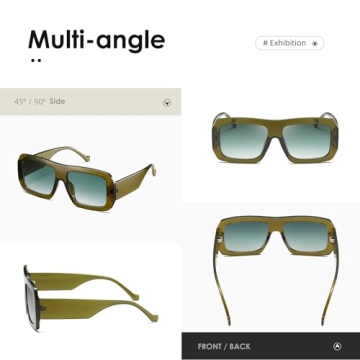 KIMORN Retro UV Protection Sunglasses Oversized Shades