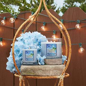 Root Candles Scented Candles La Fleur Collection Beeswax Blend Handcrafted 3-Wick Candle, 14-Ounce, Hydrangea