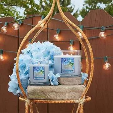 Root Candles Scented Candles La Fleur Collection Beeswax Blend Handcrafted 3-Wick Candle, 14-Ounce, Hydrangea