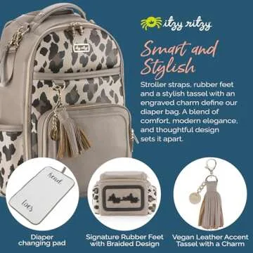Itzy Ritzy Backpack Diaper Bag - 19 Pockets & Changing Pad