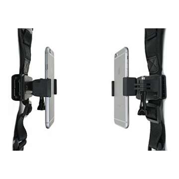 Action Mount Wearable Backpack Clip and Phone Holder Setup, Compatible with GoPro Cameras and iPhones