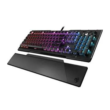 ROCCAT Vulcan 121 Mechanical Gaming Keyboard - Titan Switch, RGB, Detachable Palm Rest, Black