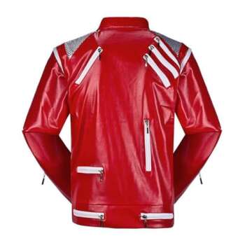 Personalize custom Mens Leather Jacket Adult PU Leather Zipper Coat Halloween Costume (US M Jacket)