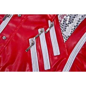 Personalize custom Mens Leather Jacket Adult PU Leather Zipper Coat Halloween Costume (US M Jacket)