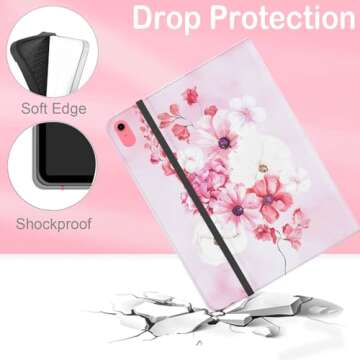 Feams iPad Case for 11th & 10th Gen with Pencil Holder