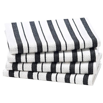 COTTON CRAFT Oversized Kitchen Towels - 4 Pack 100% Cotton Basketweave Tea Dish Towels - Absorbent R...