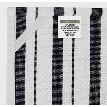 COTTON CRAFT Oversized Kitchen Towels 4-Pack 100% Cotton