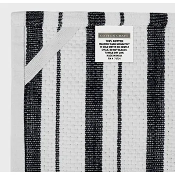 COTTON CRAFT Oversized Kitchen Towels 4-Pack 100% Cotton