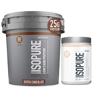 Isopure Creatine Monohydrate 500g Unflavored Low Carb Protein Powder - Ideal for Fitness Lovers