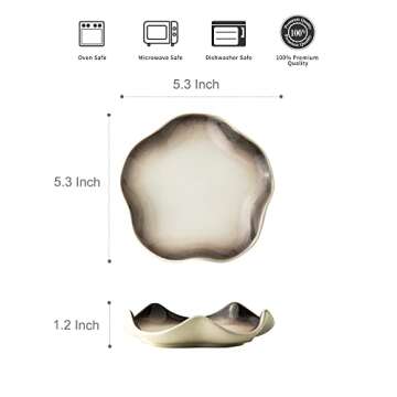 Miamolo Ceramic Spoon Holder for Stove Top, Cute Coffee Spoon Rest with Ruffled Edge for Coffee Bar,...